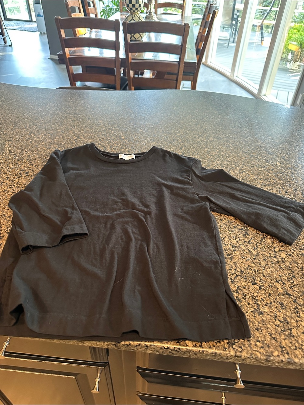 Michael Stars Black Women's Long Sleeve Tunic Top